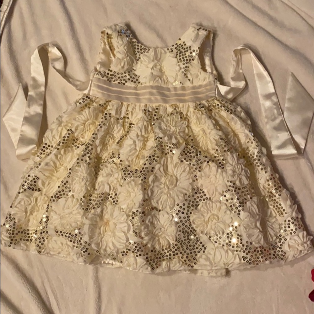 Sequin and ruffled holiday dress